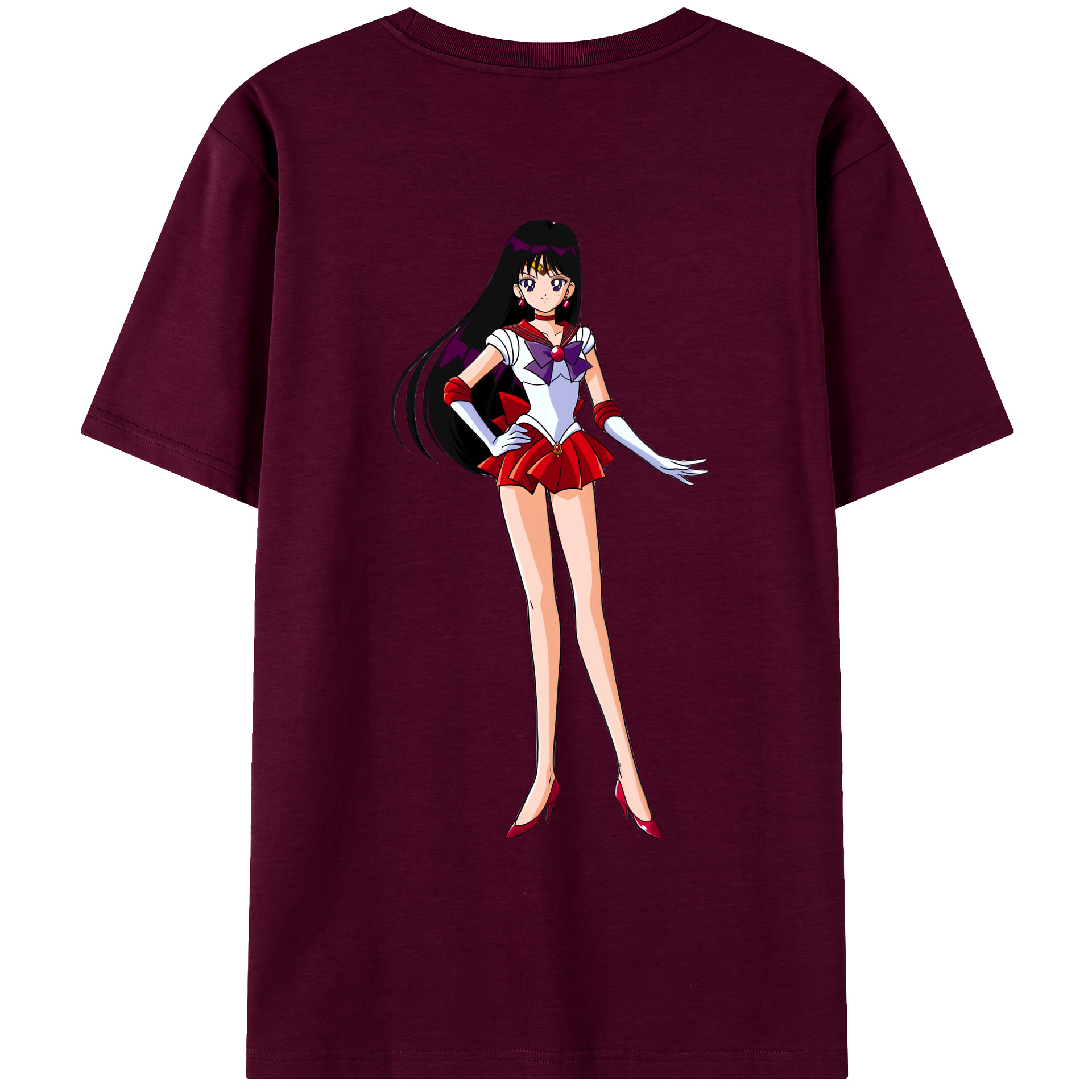 （画像用） 美少女戦士セーラームーン 火野レイ ひの レイ Sailor Moon Hino Rei （セーラーマーズ,Sailor Mars） レディース半袖Tシャツ(バックプリント)